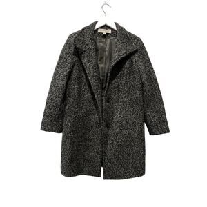 Anne Klein Large Oversized Wool Blend Layering Classic Gray Heathered Heavy Coat